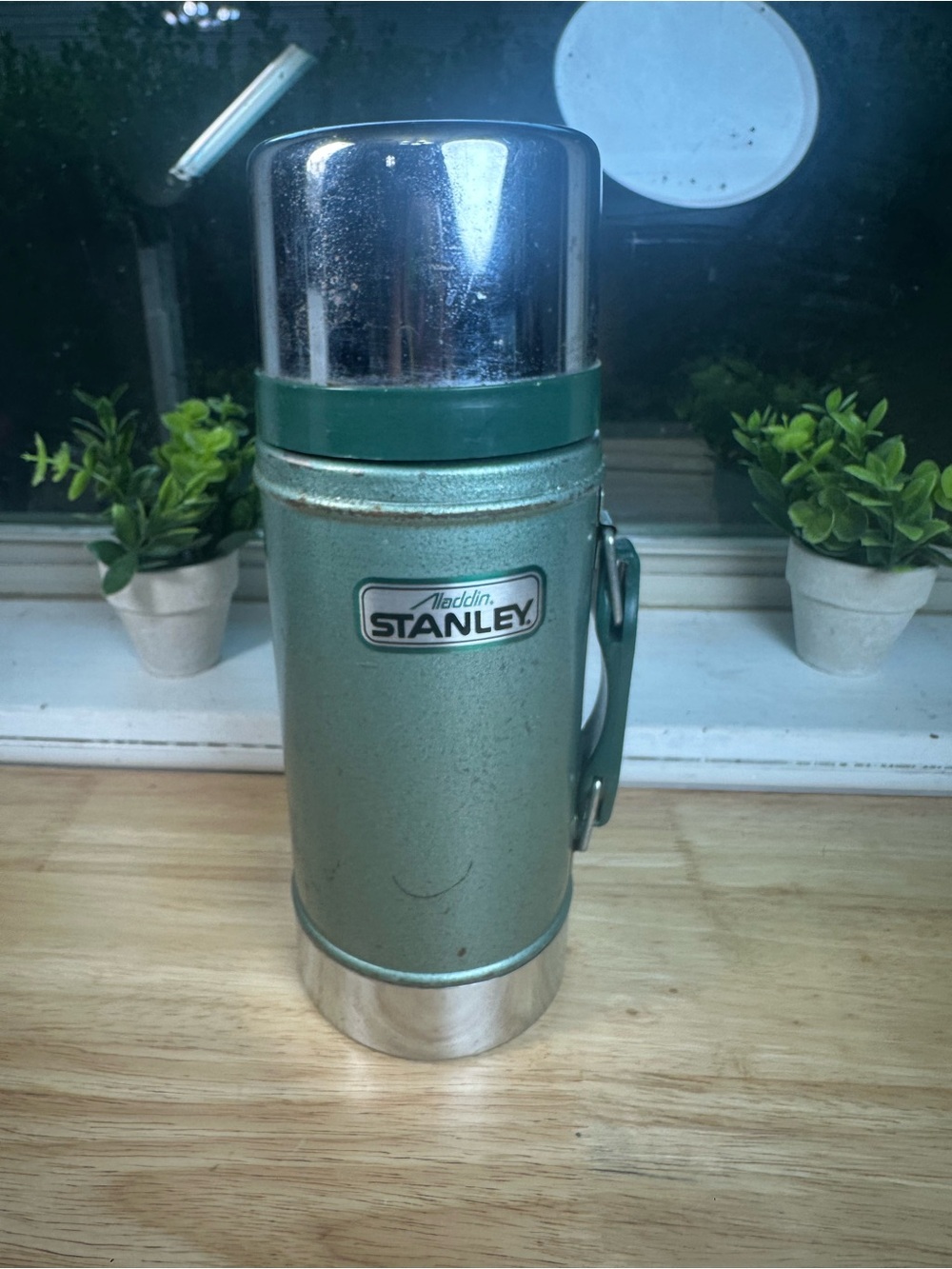 Vintage Stanley thermos 24 oz wide mouth green Insulated Vacuum Bottle - Picture 1 of 9